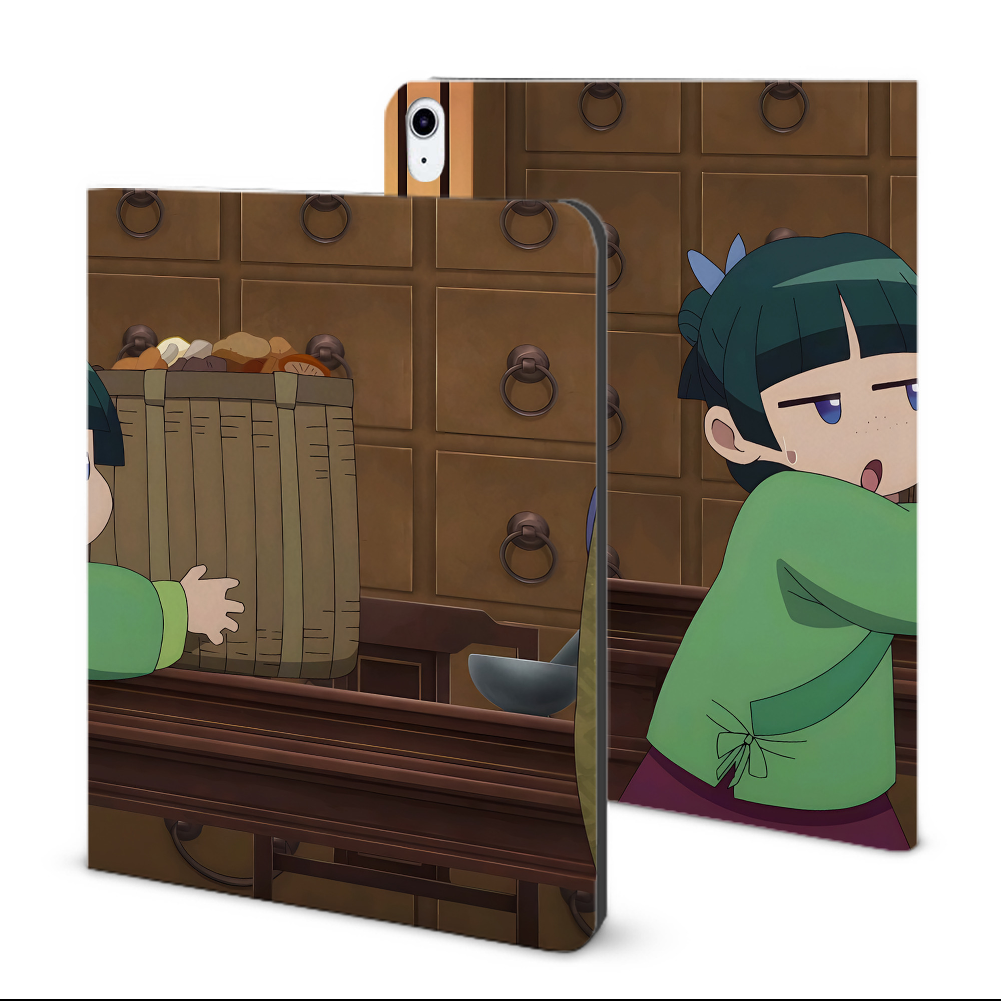 （画像用） 薬屋のひとりごと The Apothecary Diaries IPad ケース ブック型 PUレザー TPU 耐衝撃 軽量 薄型 ペン収納なし 全面保護 IPad 各モデル対応